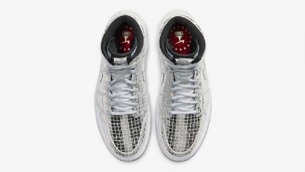 Nike Air Jordan 1 Mid Tops Disco-pallokengät Miehille Hopea