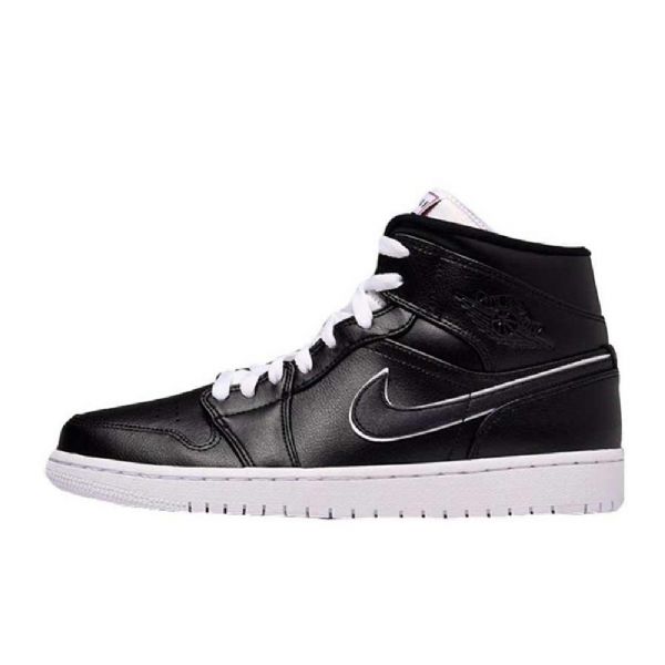 Nike Air Jordan 1 Mid Tops Ehkä Kengät Miehille Musta
