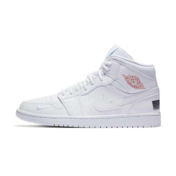 Nike Air Jordan 1 Mid Tops Euro Tour Kengät Miehille Valkoinen
