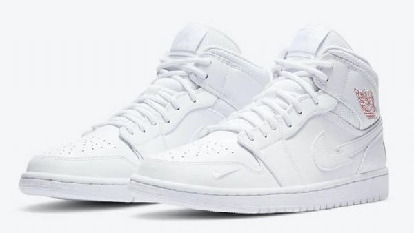 Nike Air Jordan 1 Mid Tops Euro Tour Kengät Miehille Valkoinen