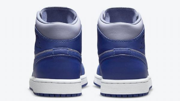 Nike Air Jordan 1 Mid Tops Georgetown Kengät Naisille Laivastonsininen