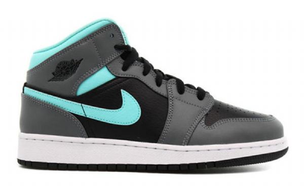 Nike Air Jordan 1 Mid Tops Gs Koripallokengät Miehille Harmaa