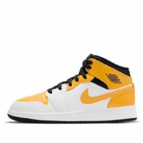 Nike Air Jordan 1 Mid Tops Gs Koripallokengät Miehille Kultaa
