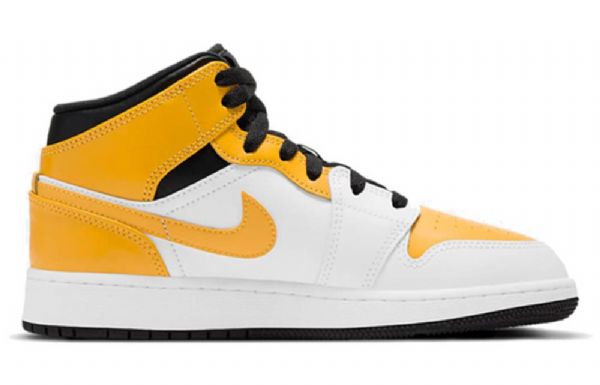 Nike Air Jordan 1 Mid Tops Gs Koripallokengät Miehille Kultaa