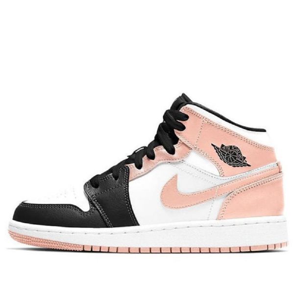 Nike Air Jordan 1 Mid Tops Gs Koripallokengät Miehille Musta Coral
