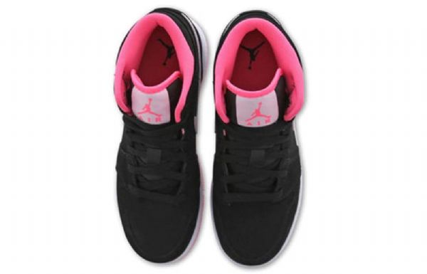 Nike Air Jordan 1 Mid Tops Gs Koripallokengät Miehille Musta Pinkki