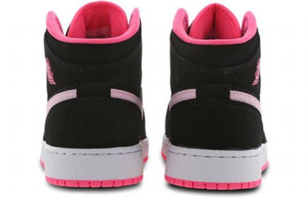 Nike Air Jordan 1 Mid Tops Gs Koripallokengät Miehille Musta Pinkki