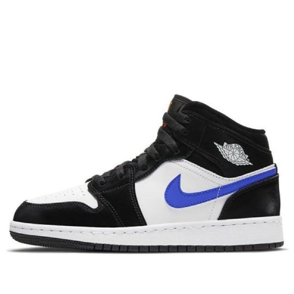 Nike Air Jordan 1 Mid Tops Gs Koripallokengät Miehille Musta Sininen