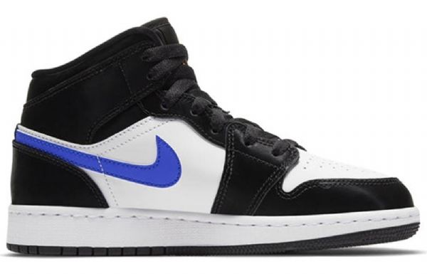 Nike Air Jordan 1 Mid Tops Gs Koripallokengät Miehille Musta Sininen