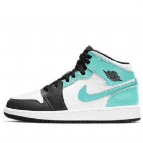 Nike Air Jordan 1 Mid Tops Gs Koripallokengät Miehille Musta Turkoosi