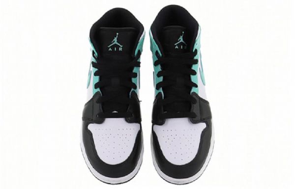 Nike Air Jordan 1 Mid Tops Gs Koripallokengät Miehille Musta Turkoosi