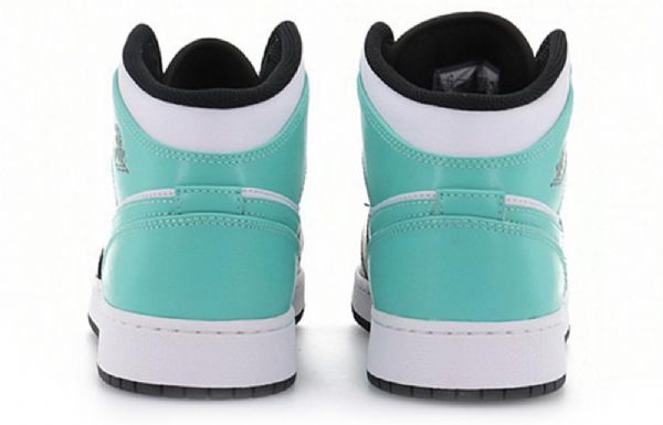 Nike Air Jordan 1 Mid Tops Gs Koripallokengät Miehille Musta Turkoosi
