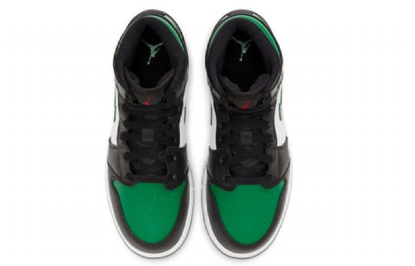 Nike Air Jordan 1 Mid Tops Gs Koripallokengät Miehille Musta Vihreä