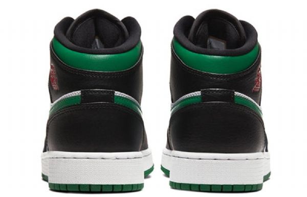 Nike Air Jordan 1 Mid Tops Gs Koripallokengät Miehille Musta Vihreä