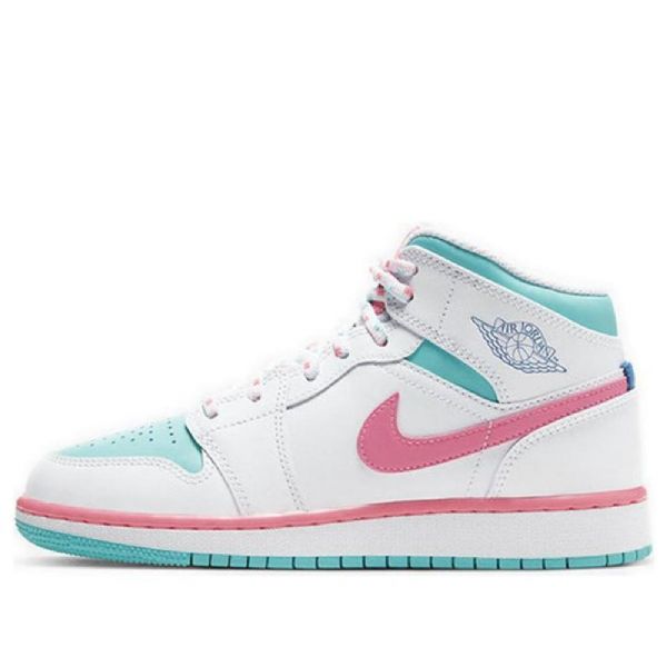 Nike Air Jordan 1 Mid Tops Gs Koripallokengät Miehille Pinkki