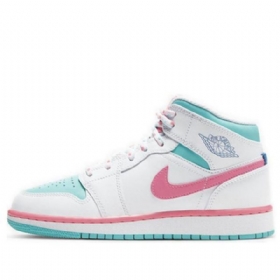 Nike Air Jordan 1 Mid Tops Gs Koripallokengät Miehille Pinkki