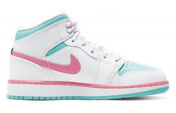 Nike Air Jordan 1 Mid Tops Gs Koripallokengät Miehille Pinkki