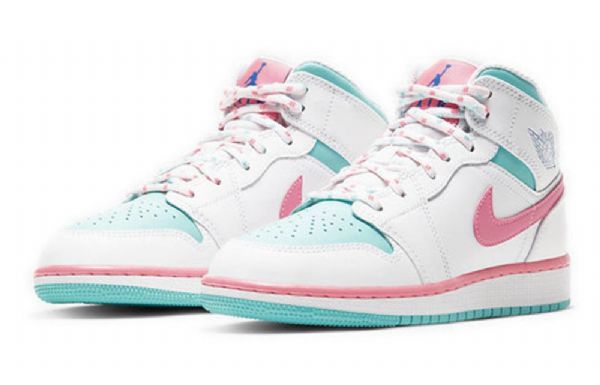 Nike Air Jordan 1 Mid Tops Gs Koripallokengät Miehille Pinkki