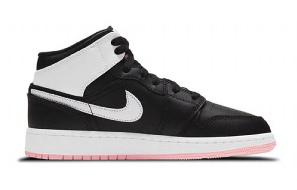 Nike Air Jordan 1 Mid Tops Gs Koripallokengät Miehille Pinkki Violetti