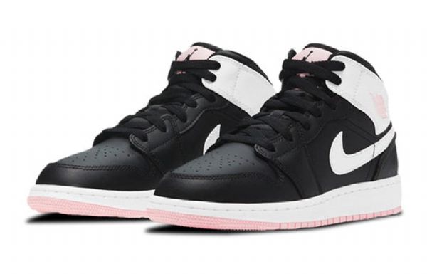 Nike Air Jordan 1 Mid Tops Gs Koripallokengät Miehille Pinkki Violetti