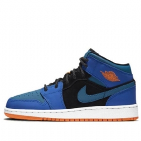 Nike Air Jordan 1 Mid Tops Gs Koripallokengät Miehille Sininen