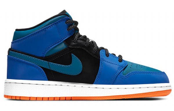 Nike Air Jordan 1 Mid Tops Gs Koripallokengät Miehille Sininen