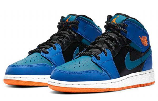 Nike Air Jordan 1 Mid Tops Gs Koripallokengät Miehille Sininen