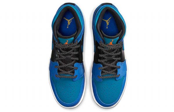 Nike Air Jordan 1 Mid Tops Gs Koripallokengät Miehille Sininen
