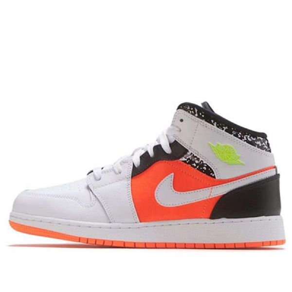 Nike Air Jordan 1 Mid Tops Gs Koripallokengät Miehille Valkoinen