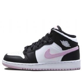 Nike Air Jordan 1 Mid Tops Gs Koripallokengät Miehille Valkoinen Vaaleanpunainen