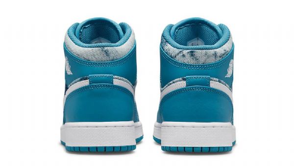 Nike Air Jordan 1 Mid Tops Gs Pestyt Kengät Naisille Turkoosi