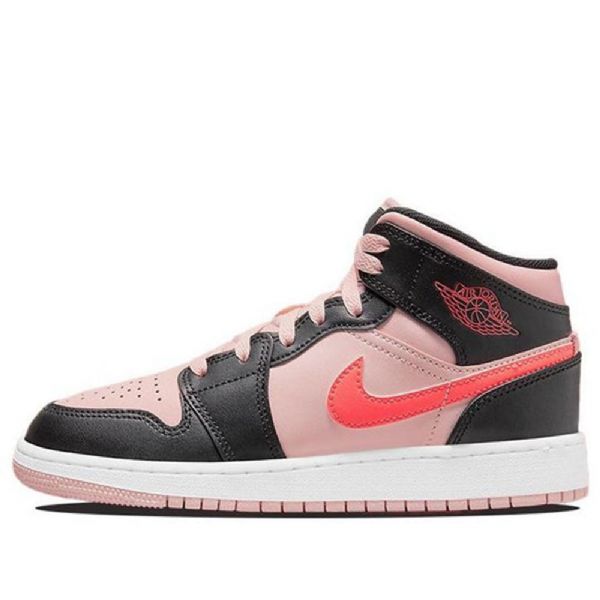 Nike Air Jordan 1 Mid Tops Gs Retro Koripallokengät Miehille Musta Pinkki