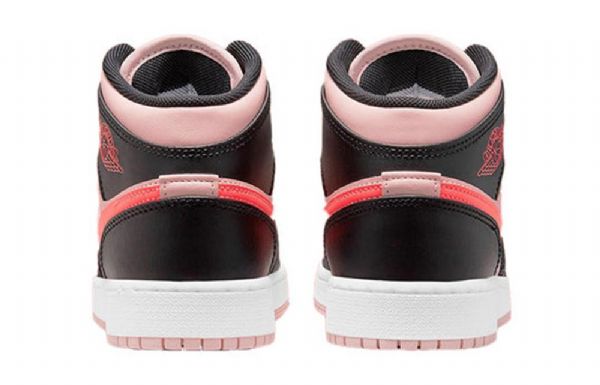 Nike Air Jordan 1 Mid Tops Gs Retro Koripallokengät Miehille Musta Pinkki