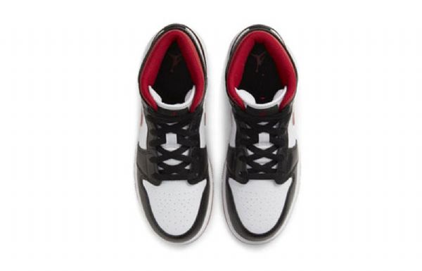 Nike Air Jordan 1 Mid Tops Gs Retro Koripallokengät Miehille Musta Punainen
