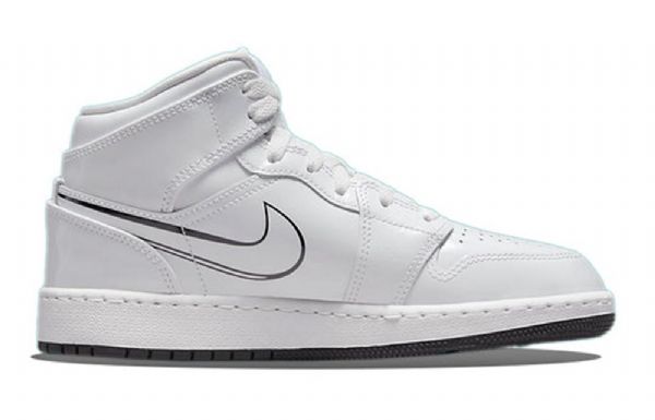 Nike Air Jordan 1 Mid Tops Gs Retro Koripallokengät Miehille Valkoinen