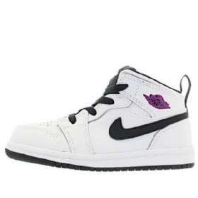 Nike Air Jordan 1 Mid Tops Gt Retro Koripallokengät Lapsille Valkoinen Fuksia