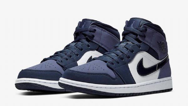Nike Air Jordan 1 Mid Tops Hiotetut Kengät Miehille Purppura