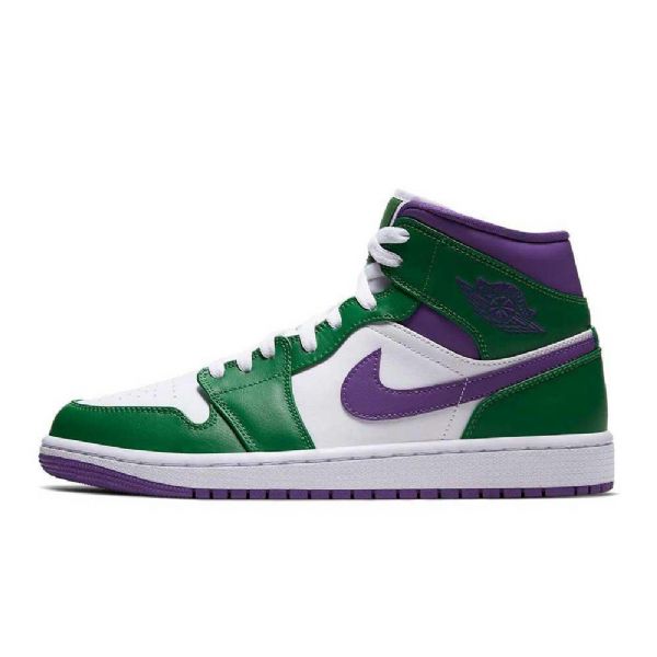 Nike Air Jordan 1 Mid Tops Hulk Kengät Miehille Vihreä Violetti