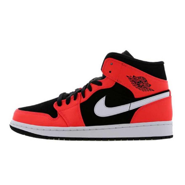 Nike Air Jordan 1 Mid Tops Infrapuna 23 Kengät Miesten Musta Punainen
