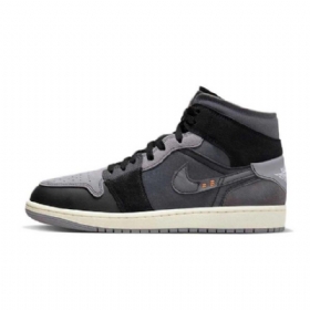 Nike Air Jordan 1 Mid Tops Inside Out Kengät Miehille Musta Harmaa