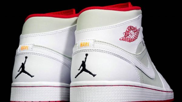 Nike Air Jordan 1 Mid Tops Jäniskengät Miehille Valkoinen Harmaa