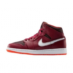 Nike Air Jordan 1 Mid Tops Joukkuekengät Miehille Punainen