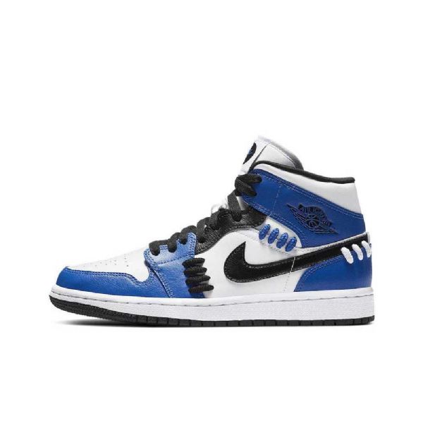 Nike Air Jordan 1 Mid Tops Katso Sisterhood Kengät Miehille Sininen