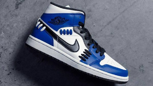 Nike Air Jordan 1 Mid Tops Katso Sisterhood Kengät Miehille Sininen