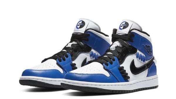 Nike Air Jordan 1 Mid Tops Katso Sisterhood Kengät Miehille Sininen