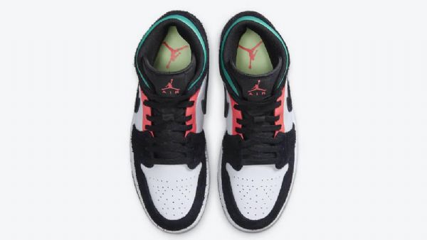 Nike Air Jordan 1 Mid Tops Katso South Beach Kengät Miehille Musta