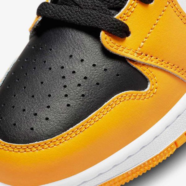 Nike Air Jordan 1 Mid Tops Kengät Lapsille Keltainen Valkoinen Musta