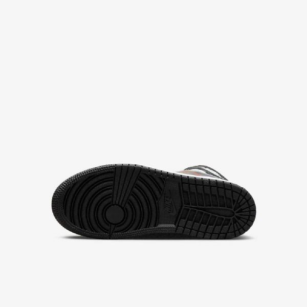 Nike Air Jordan 1 Mid Tops Kengät Lapsille Musta Punainen Tumma
