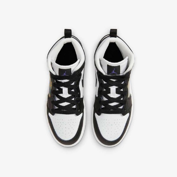 Nike Air Jordan 1 Mid Tops Kengät Lapsille Musta Punainen Tumma