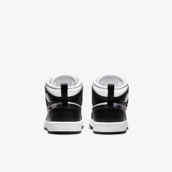 Nike Air Jordan 1 Mid Tops Kengät Lapsille Musta Punainen Tumma